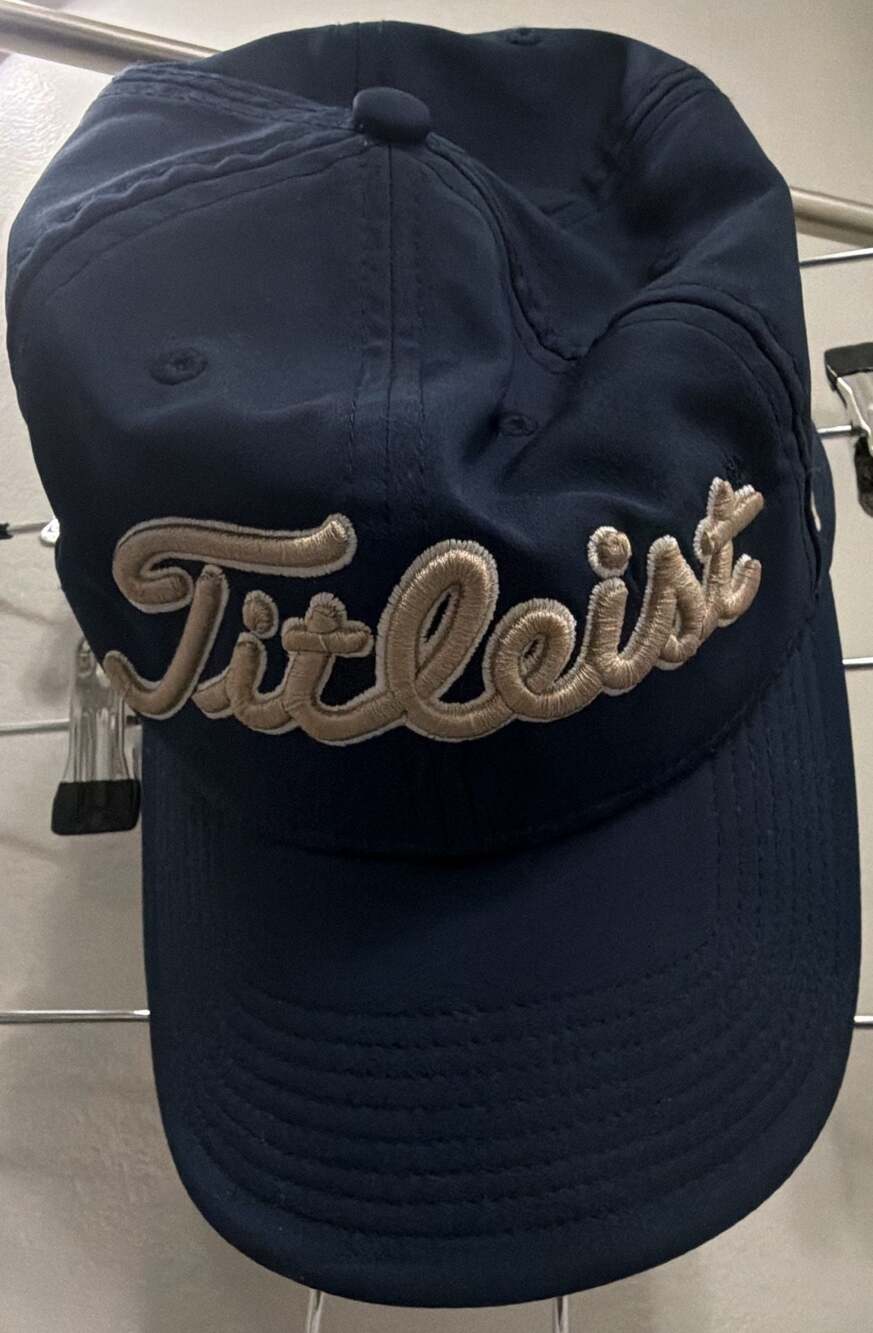 Titleist Pro V1 FootJoy FJ Golf Strapback Hat Navy Blue
